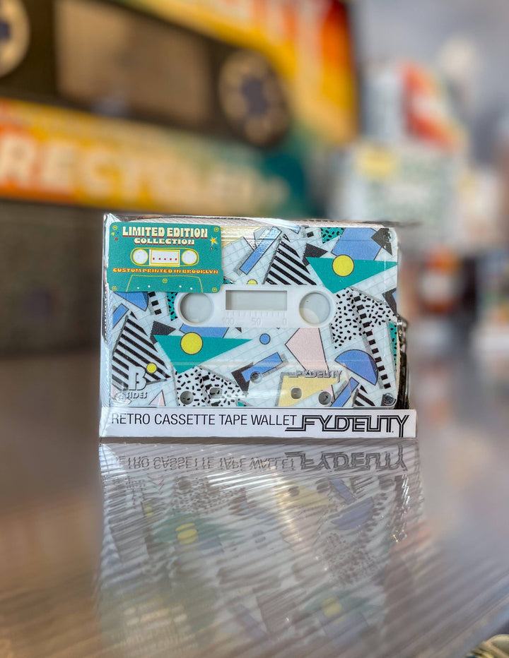 Memphis Blue Retro Cassette Mixtape Wallet