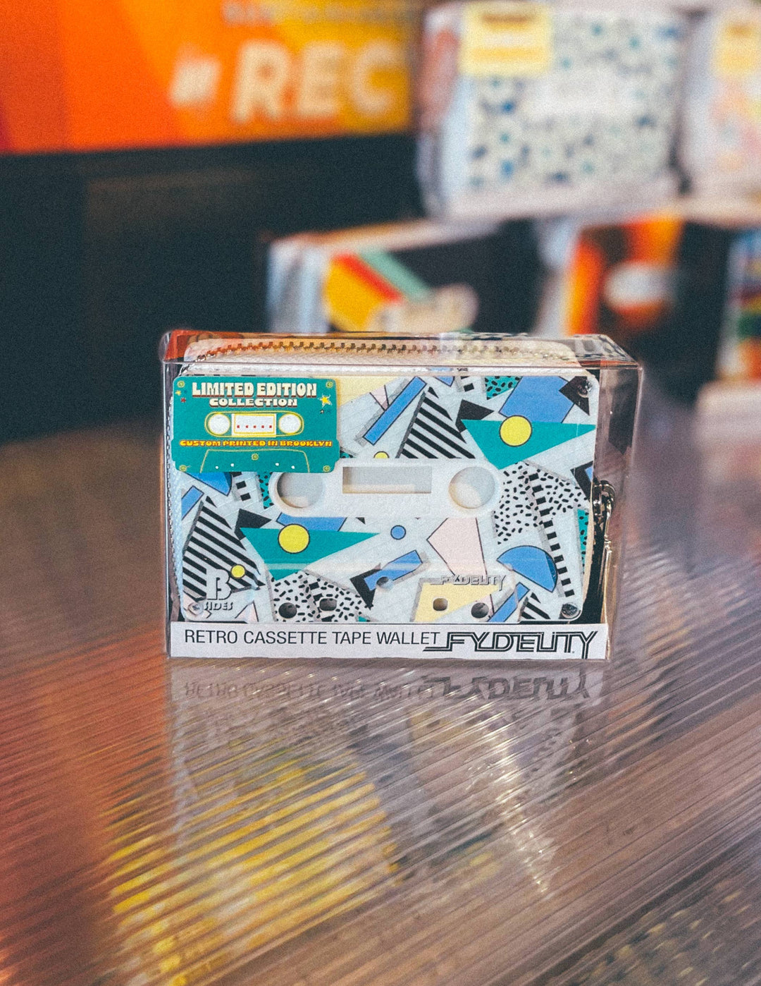 Memphis Blue Retro Cassette Mixtape Wallet