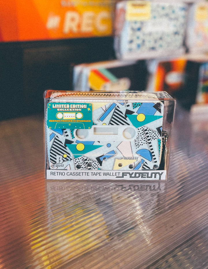 Memphis Blue Retro Cassette Mixtape Wallet