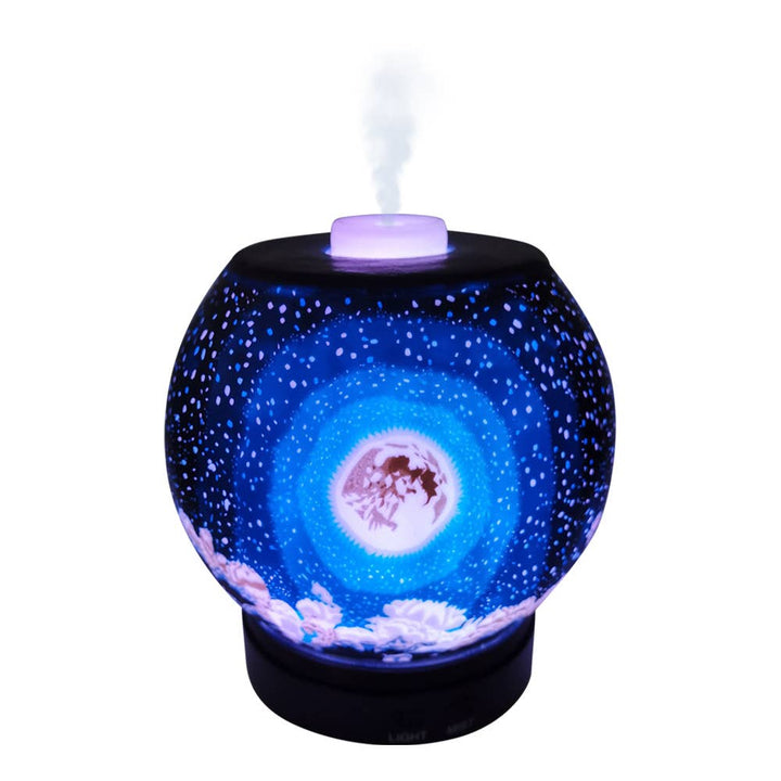 Handcrafted Moon Essential Oil Diffuser Lamp