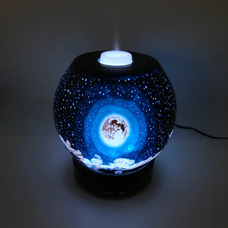 Handcrafted Moon Essential Oil Diffuser Lamp