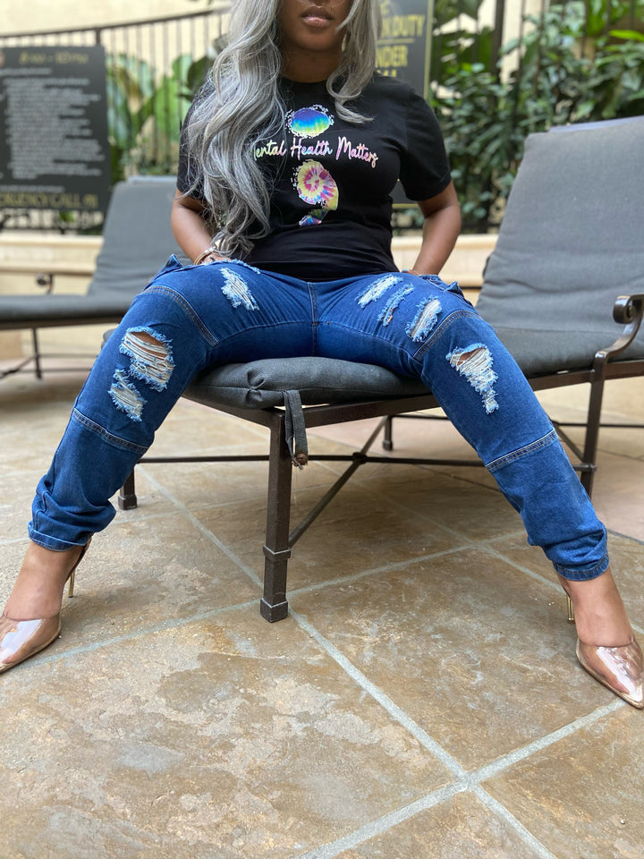 Destructed Cargo Skinny Jean